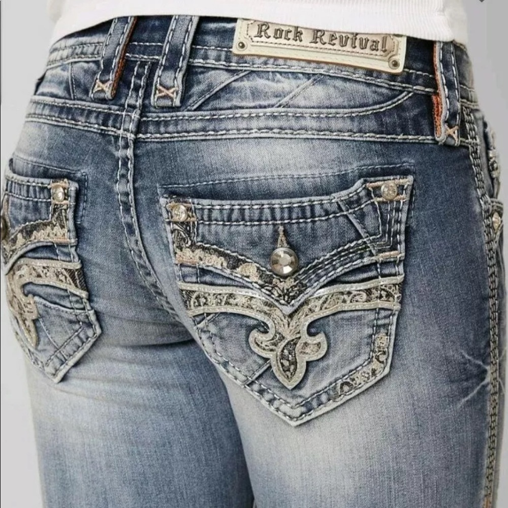 Rock Revival Bling Womens Jeans 28 29 30